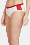 Zivame Abstract Colorplay Mesh Low Rise Full Coverage Hipster Panty - Barbados Cherry — thumbnail 3